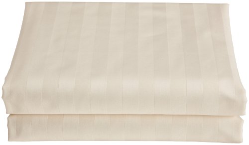 Peacock Alley Luxury Linens Duet II 400-Thread-Count 100-Percent Egyptian Cotton King Flat Sheet - Natural