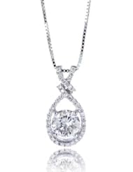 Diamond & 18k White Gold Pendant Necklace