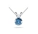 14K white gold 0.75 Carat Treated Blue Diamond Solitaire Pendant