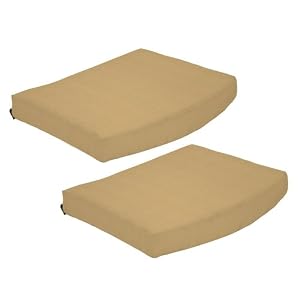 Strathwood St. Thomas Cast Dining Chair Cushions, Set of 2, Solid Tan