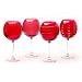 Kitchen & Housewares : Mikasa Cheers Ruby Stemless Balloon Red Wine Glasses, Set of 4