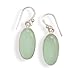 Oval Chalcedony French Wire Earrings title=
