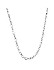14 Karat White Gold 1.3-mm Round Cable Chain (18 Inch)