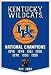 Kentucky Wildcats 24 x 36 NCAA Football Dynasty Banner from Winning Streak Sports