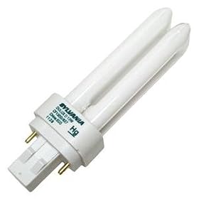 Sylvania 21117 - CF13DD/827/ECO Double Tube 2 Pin Base Compact Fluorescent Light Bulb