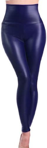 Venusdesigns Women Shiny High Waisted Faux Leather Legging