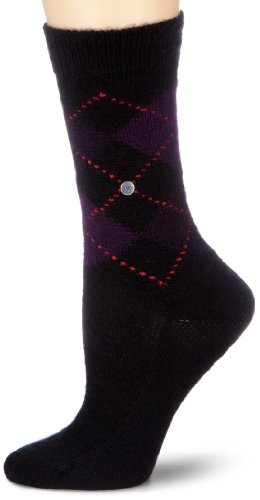 Falk Burlington Damen Socken 24080 Whitby Socke, Gr. 36-41, Schwarz (black flames 3011) Preisvergleich