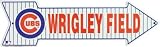 Chicago Cubs Wrigley Field 6" x 20" Arrow Shaped Stadium Sign