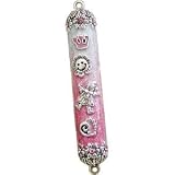 3.5 Hand Painted Baby Girl Mezuzah by Quest Gifts