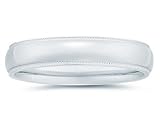 5 mm Milgrain Edge Comfort-Fit Men's Wedding Band in 18k White Gold