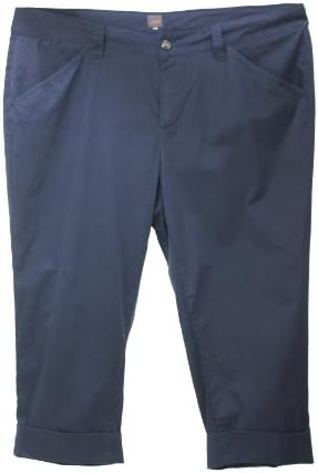 Jags Jeans Plus Size Women's Cuffed Cropped Capri Pants (24 Plus, Nautical Navy)
