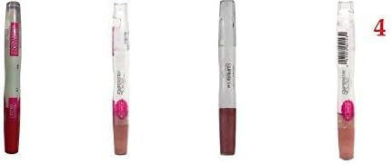 (Pack of 4) - Maybelline Superstay Powergloss Lip Gloss, MIX SET- 630 Nude Blaze/ 660 Sparkling Sherry/ 730 Golden Toffee/ Strawberry Starlet by Maybe