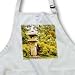Japanese Stone Lantern and Garden - Medium Length Apron With Pouch Pockets 22w X 24l
