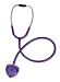 Prestige Medical Clear Sound Heart Stethoscope, Frosted Purple