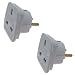 Ex-Pro [2 PACK] Travel Adapters Converts UK Plugs [See description for country list]