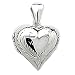 Sterling Silver Heart Locket with 2 Frames - High Quality .925
