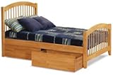 Windsor Bed - Twin Matching Footboard with Flat Panel Under Bed Storage or Twin Trundle Bed by Atla