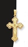 14K Yellow Gold Crucifix - 1.25