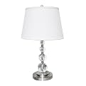 Crystal Table Lamp - Brushed Steel