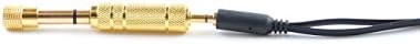 3.5mm Female to 2 Male Gold Plated Headphone Mic Audio Y Splitter Flat Cable with 6.35/3.5mm Jack Plug