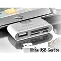 Callstel 4in1-Speicheradapter f�r iPad: USB, SD, miniSD + microSD
