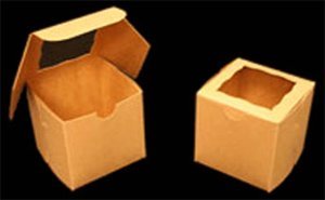 Golda's Kitchen Cake Box - 4 × 4 × 4 - Window - Kraft - 10 pack