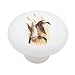 Mallard Ducks in Flight Decorative High Gloss Ceramic Drawer Knob