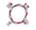 Patriotic Pride USA Stretch Charm Bracelet Wholesale