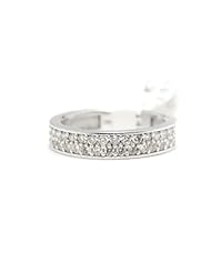 14k White Gold Comfort Fit Double Row Diamond Ring ( 0.62 CTTW, G-H Color, VS2-SI1 Clarity )