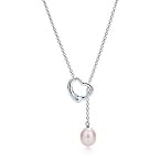 Leaf Jewel - Pure silver plated Pink Pearl Pendant