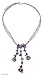 Amethyst necklace, 'Waterfall' 0.2 W 17.7 L