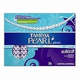 Tampax Pearl Tampons with Plastic Applicator, Ultra Absorbency, Unscented 36 ea