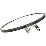 Grote 16032 Convex Mirror 8.5" Round Black with Center-Mount Ball-Stud