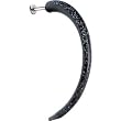 14 Gauge Red Silver Blue on Black Dichroic Glass Talon Labret