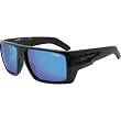 Arnette Heavy Hitter Men's Sports Sunglasses w/ Free B&F Heart Sticker Bundle - 01/55 Matte Black/Blue Mirror