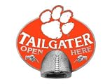 Bergamot 40076 Clemson Tigers Tailgater Bottle Opener Hitch Cover 9x4x6-in.