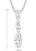 Platinum Plated Sterling Silver Cubic Zirconia Marquise-Shaped Pendant Necklace