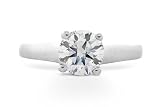 1.00 Ct Platinum Round Solitaire Diamond Engagement Ring (1 Ct GIA Certified Ctr Stone F/VS2)
