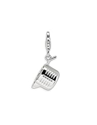 Amore LaVita(tm) Sterling Silver Measuring Cup w/Lobster Clasp Charm for Charm Bracelet