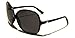 Women's Designer Style Vintage Oversized Polarized Sunglasses with White Malibu Eyewear® Microfiber Pouch