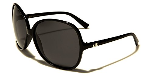 Women's Designer Style Vintage Oversized Polarized Sunglasses with White Malibu Eyewear® Microfiber Pouch
