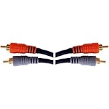 HOSA GOLD-PLATED DUAL RCA - DUAL RCA, 1m (3.3 ft.) MOLDED-SHELL (Discontinued by Manufacturer)
