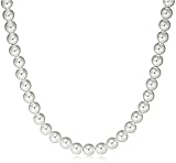 Silver 6mm Light Beads Necklace 43cm (17)