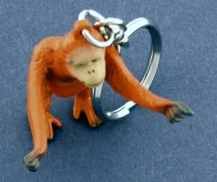 Solid Metal Wild Adventures Orangutan Key Chain Keychain