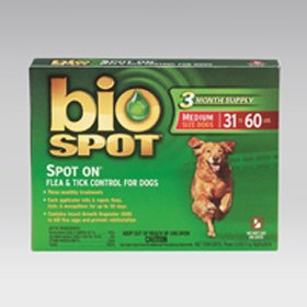 Farnam Bio Spot Spot On Flea & Tick Control (for Medium Dogs 31-60 lbs. - 3 Month Supply)