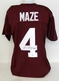 Alabama Crimson Tide Marquis Maze Autographed Maroon Jersey SI - Autographed College Jerseys