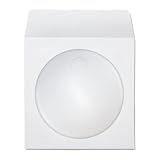 CD DVD White Paper Sleeves with Clear Window 1000 Pack ~ Americopy