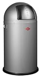 Wesco Pushboy Silver Waste Bin Paper Bin 50 Litre High Quality Powdercoated Sheet steel Or Stainless Steel