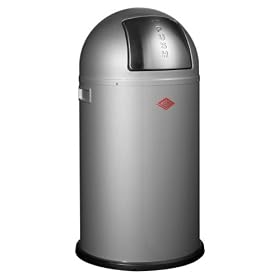 Wesco PUSHBOY silver - paper bin 50 litre