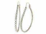 Large RoseCut Diamond Fatima Hoops in White Gold by Andrea Fohrman